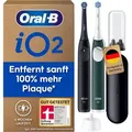 Oral B Elektrische Zahnbürste Mundpflege iO Series 2 DUO Pack praktische Reinigung - Schwarz/Grün
