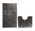 Restilo Badematte Badematte Badteppich Badvorleger Duschvorleger WC Vorleger rutschfest, rutschhemmend beschichtet, Set, Polyester, Rechteckig, Matte + WC Vorleger, BxL 50x80 cm und BxL 40x50 cm