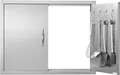 Edelstahltür für Grillinsel & Außenschrank, 787 x 609 mm, Doppelwandig