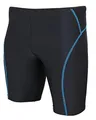 Aquarti Herren Badehose Knielang Schwimmhose Jammer, Farbe: Schwarz/Blau, Größe: XXL