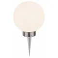 Dehner LED Solarleuchte Kugel-Leuchte mit Erdspieß / Farbwechsel, Kunststoff, Warmweiß, Bunt, für faszinierende Lichtspiele im Garten weiß Ø 20 cm x 37 cm