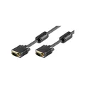 Goobay 50489 VGA auf VGA Kabel 3m / Monitorkabel / Full HD SVGA Bildschirmkabel / VGA Stecker 15 polig vergoldet / 2x Ferritkern Monitor Kabel / Schwarz / 3m