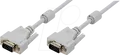 LOGILINK CV0026 - VGA Monitor Kabel 15-pol VGA Stecker, 2x Ferrrit, grau, 3,0 m