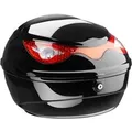 Tectake Motorradkoffer Sergej Volumen 22 L Robust und Spritzwassergeschützt  38 x 40 x 30 cm Schwarz
