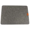 Macosa TT10323 Tischset 4 STK. Filz Leder dunkelgrau Platzsets modern abwischbar Tischdeko Tischmatte Platzmatte Tisch-Unterlage Platzdeckchen (Dunkelgrau)