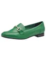 MARCO TOZZI Damen Loafer mit Absatz Elegant Vegan, Metallisch (Grün), 39 EU