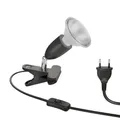 ledscom.de E27 Klemmleuchte LIK, schwarz inkl. E27 PAR30 LED Reflektor-Lampe 1025lm weiß
