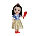 Disney Princess Schneewittchen Puppe 35 cm, reflektierende Glitzeraugen, bewegliche Gelenke, ausziehbares Kleid, Schuhe, Krone, schwarzes Haar, für Mädchen ab 3 Jahren