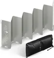 EVOCAMP Windschutz 10 Lamellen für Gaskocher, Campingkocher, Grill, Feuerstelle, faltbar, vielfältig einsetzbar, inklusive Tasche