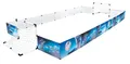 Dunlop Sports Football Set - Fence Football Cage, 2X Football Goal, Football and Pump - 426 x 235 x 36 cm, 8711252184814, blau/Weiss/scharz