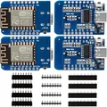 GERUI 4 x 5v D1 ESP8266 Mini Board NodeMCU WiFi ESP8266-12F CH340G WLAN Type C