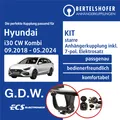 Für HYUNDAI i30 CW Kombi Typ PDE 09.2018-05.2024 AHK starr +7pol sp. E-Satz PKW