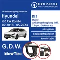 Für HYUNDAI i30 CW Kombi Typ PDE 09.2018-05.2024 AHK starr +13pol sp. E-Satz PKW
