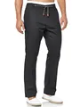 Indicode Herren Veneto Stoffhose aus Leinen & Baumwolle | Leinenhose Freizeithose Männer Black, 3XL