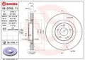 2x BREMBO Bremsscheibe Vorderachse für MITSUBISHI
