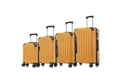 YONSLY Kofferset 4er Set, Reisekoffer Trolley mit 360° Rollen ABS-Hartschalen, 4 Rollen, (4 tlg., Sicherheitsschloss Weichem Gummigriff Handgepäck S/M/L/XL), Leichtes Gepäckset Trolley 4er Koffer Set, Reisekoffer