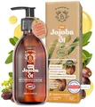 BIONOBLE Jojobaöl Bio Kaltgepresst 100% Rein - Reguliert Sebum, Pflegt Sanft, Anti-Pickel - Jojobaöl Haare, Gesicht, Körper, Nägel - Hexanfrei, Vegan Jojoba Oil - Glasflasche mit Pumpe - 200ml