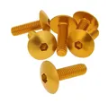 Schraubensatz 6 Stück Verkleidung Gold - M6X20 für Zongshen Motofino Tell Puch