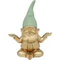 Kare Deko Figur Zwerg Meditation Gold Grün 19 cm Geschenkidee Yoga 61589