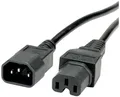 VALUE Netzkabel IEC320/C14 Stecker - C15 Buchse, H05RN-F, schwarz, 3 m