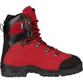 KOX Schnittschutzstiefel / Schnittschutzschuhe DUE Rot Größe 42 | S3 | Forst | Atmungsaktive Polsterung | Wasserdicht - Rot - 42