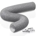 75mm Abluftschlauch, 5m Flexibel PVC Alurohr Lüftungsschlauch Schallgedämmter...