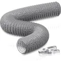 Abluftschlauch 75mm 5m PVC Alurohr Lüftungsschlauch Schallgedämmter Alu