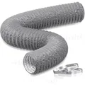 75mm Abluftschlauch, 5m Flexibel PVC Alurohr Lüftungsschlauch Schallgedämmter...
