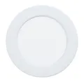 EGLO LED Einbaustrahler Fueva 6, runde Badezimmer Einbauleuchte, Badlampe Decke aus Kunststoff in Weiß, Einbaustrahler flach, warmweiß-kaltweiß, IP44, ∅ 11,7 cm