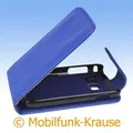 Flip Case Etui Handytasche Tasche Hülle f. Samsung GT-S6102 / S6102 (Blau)