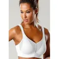 Sport-BH ANITA ACTIVE "Air Control Delta Pad", Damen, Gr. 85, Cup E, weiß, Netz, Frottee, Obermaterial: 49% Polyamid, 39% Polyester, 12% Elasthan, matt, Mesh, Netz, durchscheinend, unifarben, Basic, regular fit, BHs, doppellagige Cups, Powertüll im Rücken, Schale schmal geschnitten