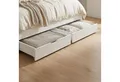 Homestyle4u Bettschubkasten 2x Bettkasten 83x63,5x16 Holz Aufbewahrung Schublade Weiß auf Rollen (Set, 2er Set), B/H/T 83x16x63 cm, Stauraum