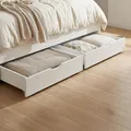 Bettkasten 2er Set Weiß Holz Unterbett Schublade Stauraum Box Rollen Homestyle4u
