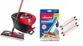 Flachmopp-Eimer-Set Mikrofaserkopf 3 Bezug Vileda ULTRAMAX TURBO Komplett Set