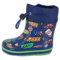 Beck Kleinkinder Gummistiefel Traffic mit Warmfutter Gummistiefel (für Jungs, für warme Füße bei Nässe und Kälte) wasserdicht, aus Naturkautschuk, leichte flexible Sohle blau 20 EU