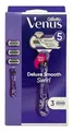 Gillette Venus Deluxe Smooth Swirl Rasierer +  3 Rasierklingen mit 5-fach Klinge