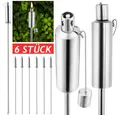 Gardebruk Gartenfackel, -, 6er Set Fackel für Garten Öl Edelstahl Fackellampen Feuerfackeln Außen