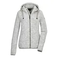 G.I.G.A. DX Damen Strickfleecejacke/Fleecejacke mit Kapuze GW 52 WMN KNTFLC JCKT, gebrochenes weiss, 44, 42233-000
