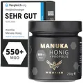 maorika - Manuka Honig 550 MGO im Glas (lichtundurchlässig) - laborgeprüft, zertifiziert aus Neuseeland (Manuka Honig mit Propolis)