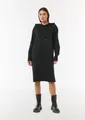 comma Midikleid Kleid Sweat-Kleid mit Kapuze und Rückenprint