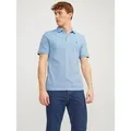 Jack & Jones Poloshirt JJEPAULOS POLO SS NOOS Baumwolle, slim fit blau XL (54/56)