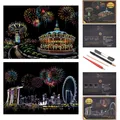 City Series Night Scene - Scratch Painting, kreative Geschenkidee