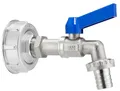 GEKA plus IBC Adapter Set Kugelauslaufventil (S60x6 Anschluss, Gewinde G3/4)