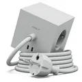 AVOLT Square 1 Steckdosenwürfel mit USB-C – Magnetische Design Mehrfachsteckdose mit 3 Steckdosen, 2 USB-C Ports & 1,8m Kabel | Power Cube für Schreibtisch, Büro & Zuhause, (Gotland Gray, 1.8m)