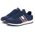 Tommy Jeans TJM CLASSIC RUNNER Sneaker Freizeitschuh, Halbschuh, Schnürer mit Kontrastbesätzen blau 45 EU