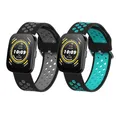 kwmobile 2X Sportarmband kompatibel mit Huami 22mm Amazfit Bip 6 / Bip 5 Unity/Bip 5 / GTS 3 / Balance 2 / Helio Strap Armband - Fitnesstracker Band Set aus TPU Silikon