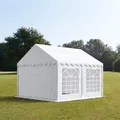 Partyzelt 4x5m Festzelt Gartenzelt Pavillon Bierzelt wasserdicht PVC weiß NEU