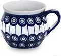 Bunzlauer Keramik Kugelbecher 320ml Dekor 8 Böhmischer Kaffeetasse Kaffeepott