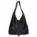 ITALYSHOP24 Made in Italy Damen echt Leder Tasche Rindsleder Shopper Schultertasche Umhängetasche Handtasche Beuteltasche Hobo Bag Ledertasche Reisetasche Sport Arbeit Urlaub Daily Bag groß Navy