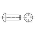 ISO 8746 Halbrundkerbnägel, mit Fase Messing 2 x 3 Ms K, 200 Stück